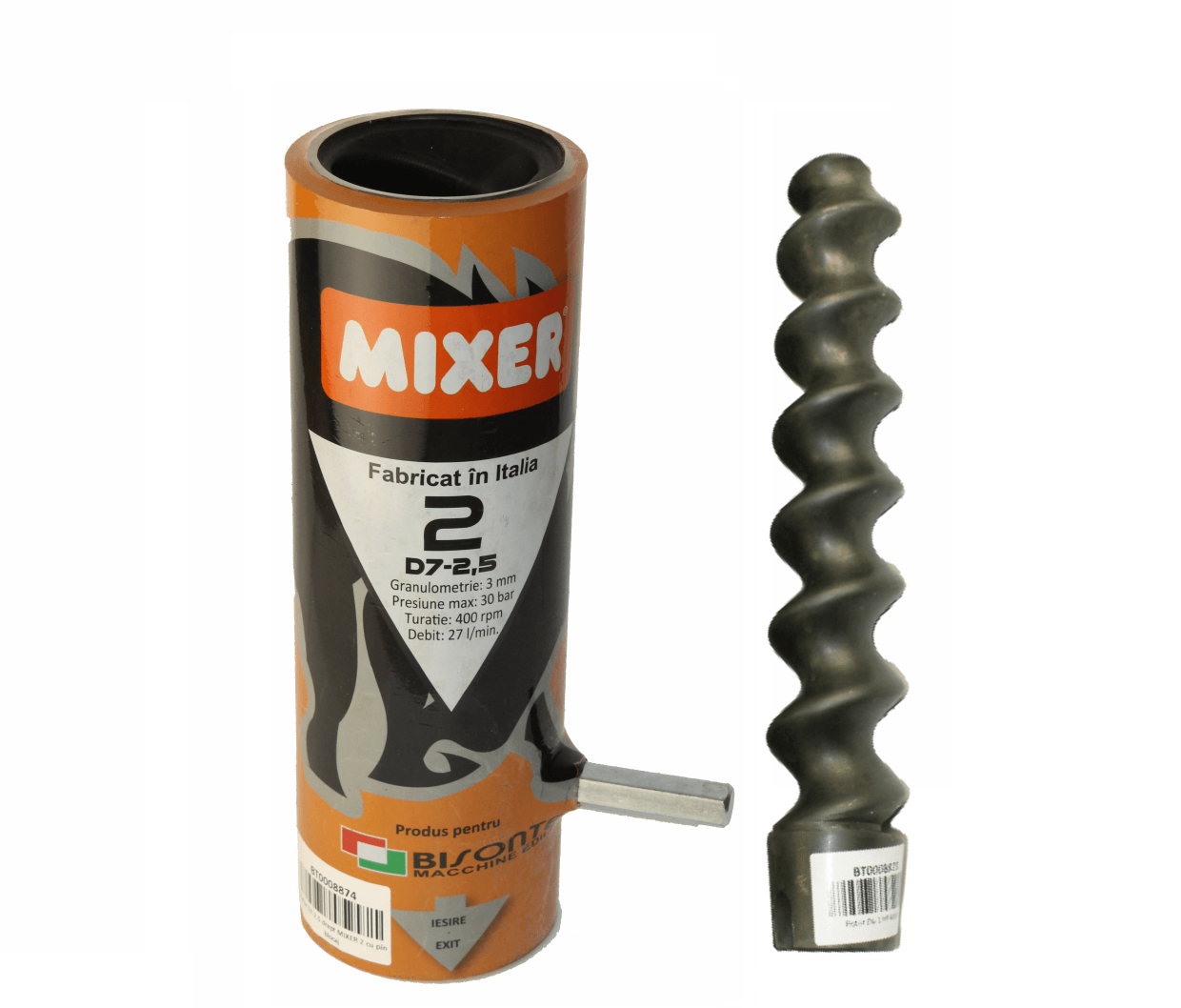 Set Rotor + Stator MIXER 2 Italia D7-2.5 Drept cu pin de Blocaj Set Rotor + Stator MIXER 2 Italia D7-2.5 Drept cu pin de Blocaj